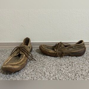 Twisted X Women's Driving Moccasin Shoes Size 7 M Outdoor Leather Brown Casual